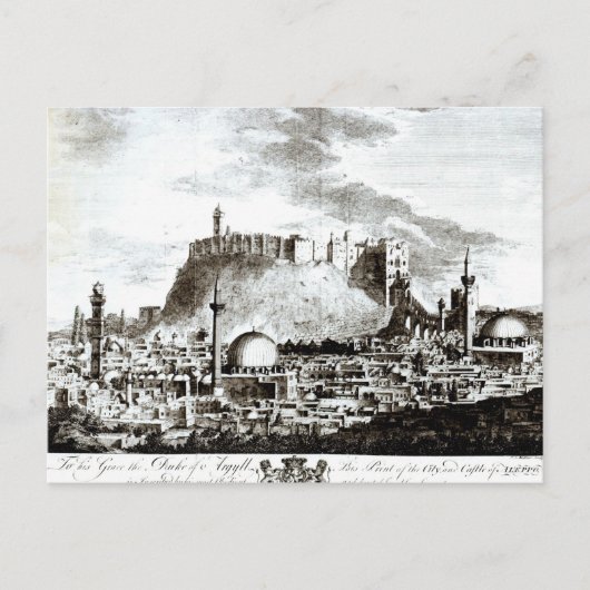 Een uitzicht van de stad en het kasteel van briefkaart (Voorkant)