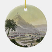Een uitzicht van de stad Lima, Peru, uit Le Cos Keramisch Ornament (Achterkant)