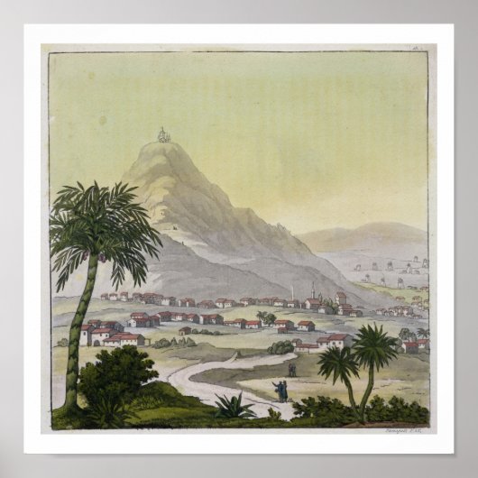 Een uitzicht van de stad Lima, Peru, uit Le Cos Poster (Voorkant)