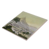 Een uitzicht van de stad Lima, Peru, uit Le Cos Tegeltje (Zijkant)