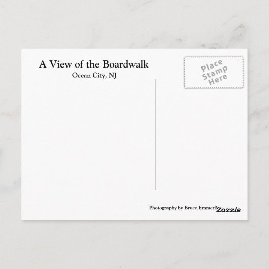 Een Uitzicht van de stoep Briefkaart (Achterkant)