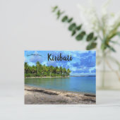 Een Uitzicht van een strand in Butaritari Kiribati Briefkaart (Staand voorkant)