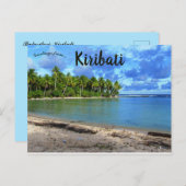Een Uitzicht van een strand in Butaritari Kiribati Briefkaart (Voorkant / Achterkant)