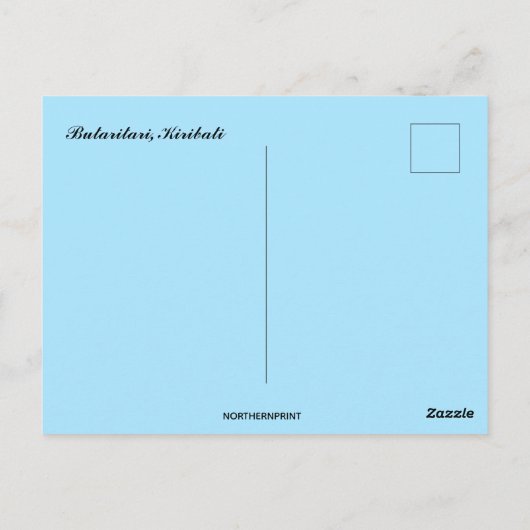 Een Uitzicht van een strand in Butaritari Kiribati Briefkaart (Achterkant)