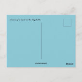 Een Uitzicht van een strand op de Seychellen Briefkaart (Achterkant)