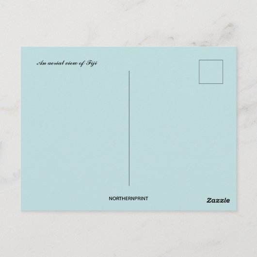 Een Uitzicht van Fiji Briefkaart (Achterkant)