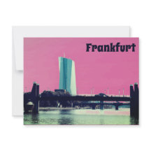 Een uitzicht van Frankfurt en Roze Sky