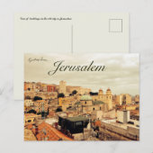 Een Uitzicht van gebouwen in de oude stad van Jeru Briefkaart (Voorkant / Achterkant)