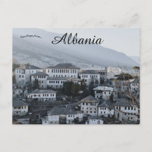 Een Uitzicht van Gjirokaster Albanië Briefkaart