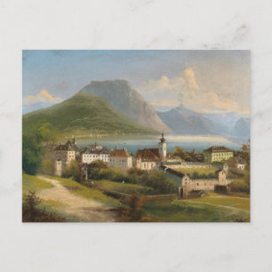 Een Uitzicht van Gmunden   Johann Wilhelm Jankowsk Briefkaart