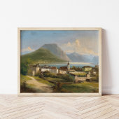 Een Uitzicht van Gmunden | Johann Wilhelm Jankowsk Poster