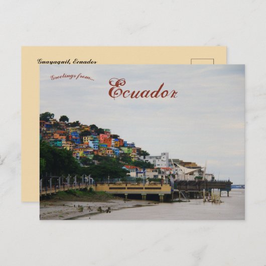 Een Uitzicht van Guaiaquil Ecuador Briefkaart (Voorkant / Achterkant)