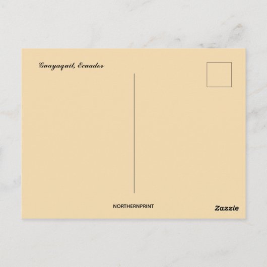 Een Uitzicht van Guaiaquil Ecuador Briefkaart (Achterkant)