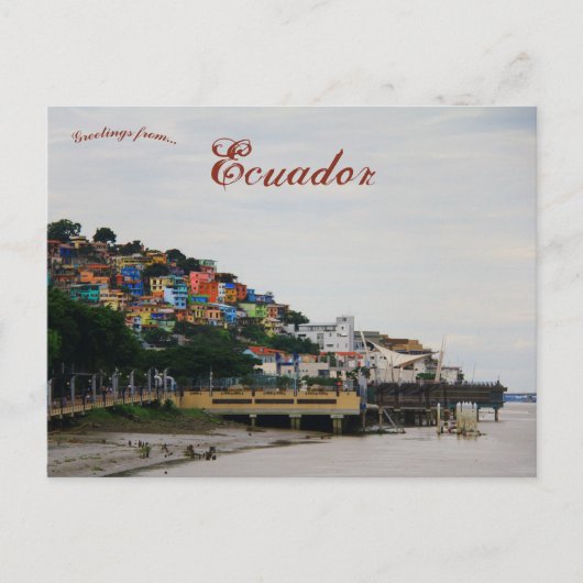 Een Uitzicht van Guaiaquil Ecuador Briefkaart (Voorkant)