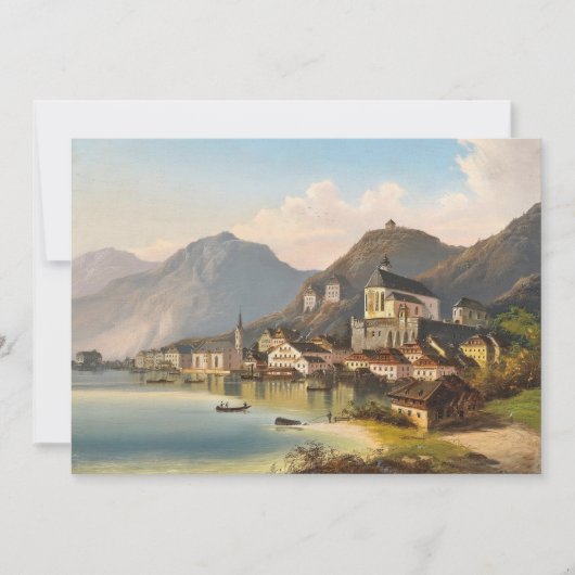 Een Uitzicht van Hallstatt | Johann Wilhelm Jankow (Voorkant)