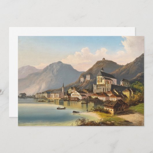 Een Uitzicht van Hallstatt | Johann Wilhelm Jankow (Voorkant / Achterkant)