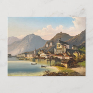 Een Uitzicht van Hallstatt   Johann Wilhelm Jankow Briefkaart