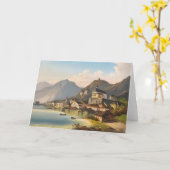 Een Uitzicht van Hallstatt | Johann Wilhelm Jankow Kaart (Gele Bloem)