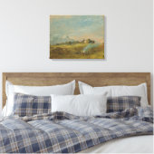 Een Uitzicht van Hampstead Heath, met figuren rond Canvas Afdruk (Insitu (Slaapkamer))