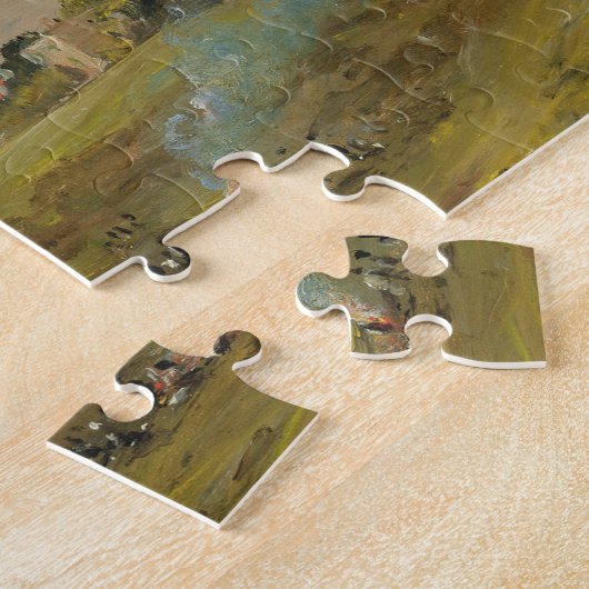 Een Uitzicht van Hampstead Heath, met figuren rond Legpuzzel (Zijkant)