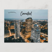 Een Uitzicht van Hartford Connecticut Briefkaart (Voorkant)