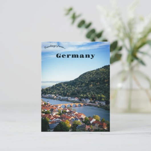 Een Uitzicht van Heidelberg Duitsland Briefkaart (Staand voorkant)
