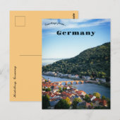 Een Uitzicht van Heidelberg Duitsland Briefkaart (Voorkant / Achterkant)
