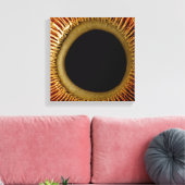 Een uitzicht van het binnenoppervlak van de iris canvas afdruk (Insitu (Woonkamer))