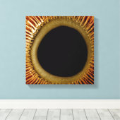 Een uitzicht van het binnenoppervlak van de iris canvas afdruk (Insitu (Houten vloer))