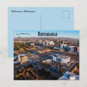 Een Uitzicht van het Briefkaart van Gaborone Botsw (Voorkant / Achterkant)