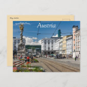Een Uitzicht van het Briefkaart van Linz Oostenrij (Voorkant / Achterkant)