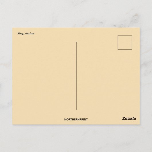 Een Uitzicht van het Briefkaart van Linz Oostenrij (Achterkant)