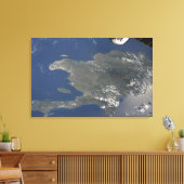 Een uitzicht van het Caribische eiland Hispaniola Canvas Afdruk (Insitu (Woonkamer))