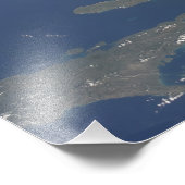 Een uitzicht van het Caribische eiland Hispaniola Foto Afdruk (Hoek)