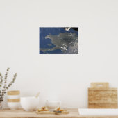 Een uitzicht van het Caribische eiland Hispaniola Poster (Keuken)