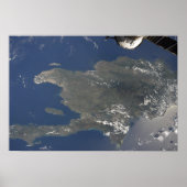 Een uitzicht van het Caribische eiland Hispaniola Poster (Voorkant)