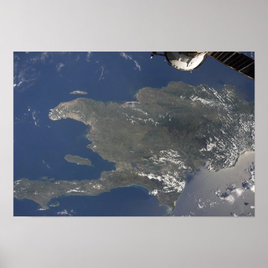 Een uitzicht van het Caribische eiland Hispaniola Poster (Voorkant)