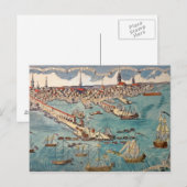 Een Uitzicht van het deel van de stad Boston Briefkaart (Voorkant / Achterkant)