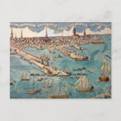 Een Uitzicht van het deel van de stad Boston Briefkaart (Voorkant)