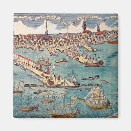 Een Uitzicht van het deel van de stad Boston Magneet (Voorkant)