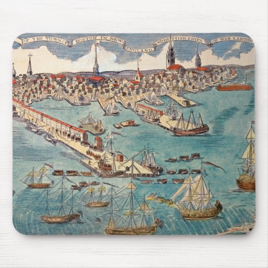 Een Uitzicht van het deel van de stad Boston Muismat (Voorkant)