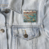Een Uitzicht van het deel van de stad Boston Vierkante Button 5,1 Cm (In situ)