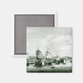 Een Uitzicht van het eiland Saint Lucie Magneet (Voorkant / Achterkant)