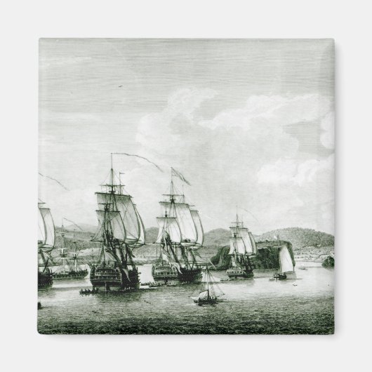 Een Uitzicht van het eiland Saint Lucie Magneet (Voorkant)