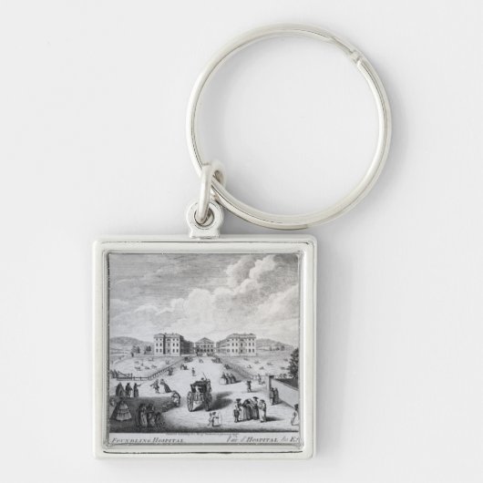 Een Uitzicht van het Foundling Hospital Sleutelhanger (Voorkant)