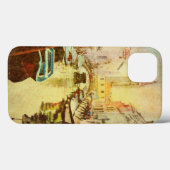 een Uitzicht van het kanaal met boten en gebouwen Case-Mate iPhone Case (Achterkant (horizontaal))