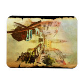 een Uitzicht van het kanaal met boten en gebouwen Magneet (Horizontaal)