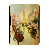 een Uitzicht van het kanaal met boten en gebouwen Magneet (Verticaal)