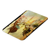 een Uitzicht van het kanaal met boten en gebouwen Magneet (Linkerzijde)