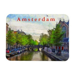 Een uitzicht van het kanaal nabij Oudekerk. Magneet